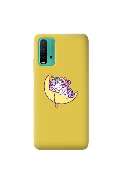 Other Xiaomi Poco M3 Sleeping horse Yellow Colored Silicone TPU Θήκη