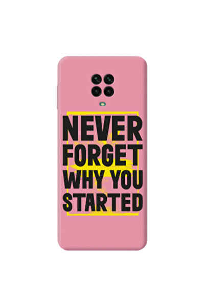 Other Xiaomi Redmi Note 9 Pro Never Forget Pink Colored Silicone TPU Θήκη