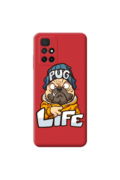 Other Xiaomi Redmi 10 2022 Pug Life 2 Red Colored Silicone TPU Θήκη