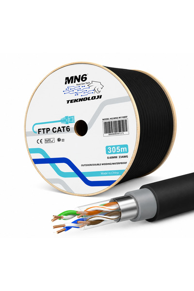 MN6 M108Xf Cat6 Ftp Ethernet Cable 305 Meters Outdoor Uv-Protected Double Lay...