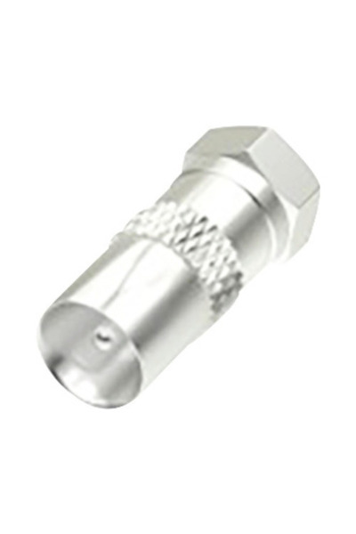 OEM Adaptor metalic coaxial mufă F -> mufă TV Hama (conectori tată)