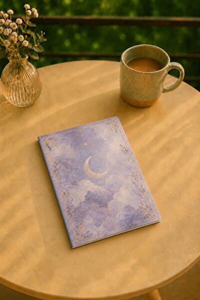 Sakin Sayfa Lavanta Bulutu Desenli Defter