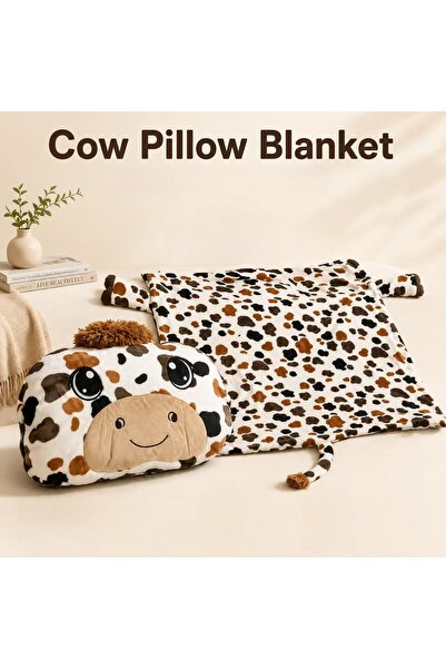 Bleco 2-piece set: pillow + blanket. Cartoon-themed air-conditioning blanket/...