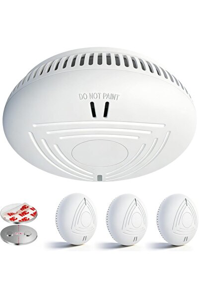 Daytex Set 3 Detectoare de Fum DAYTECH – Baterie 10 Ani, Montaj Magnetic, Cer...