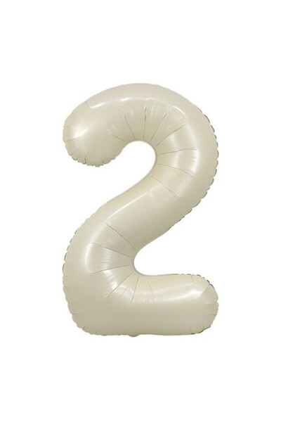 OEM Balon număr din folie, 102cm, Crem