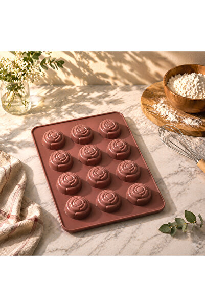 Adana Pasta Malzemeleri Chocolate Mold - Silicone - Flower Cik-11