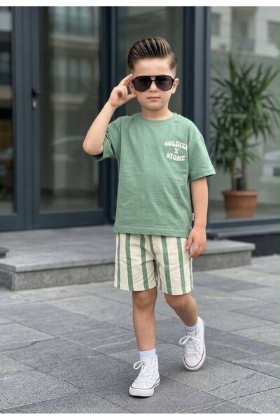 Milanlı Kids Boy's Cotton Summer Set (Top and Bottom)