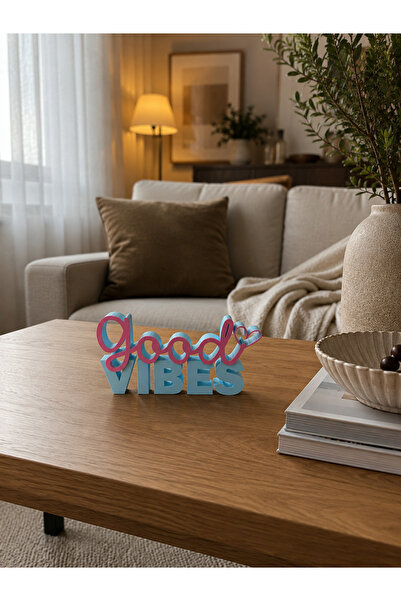 Smug Design 3D Good Vibes Dekoratif Masa Üstü Obje