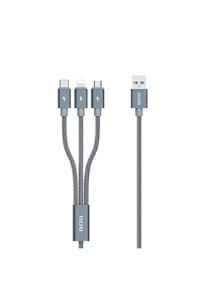 TECNO -x95-sılver Data Cable 3in 1m Gri