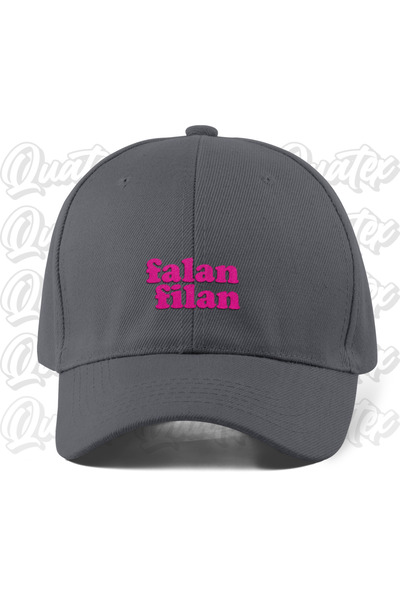 CapHub Falan Filan Embroidered Hat - Gray Color 100% Cotton Gabardine Unisex ...