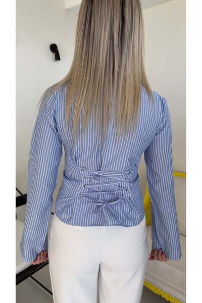 Bade Butik Blue Back-Tie Eva Shirt