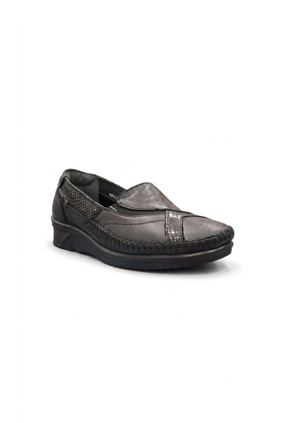 Forelli 48010-H Yonca Black Genuine Leather Women's Shoes