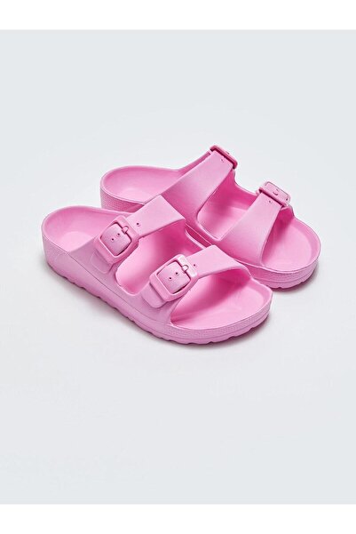 LC Waikiki LCW ECO Girl's Slippers with Double Banded Buckle Detail
