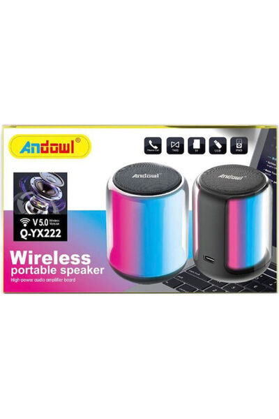 Andowl Q-YX22 Ηχείο Bluetooth 3W με αυτονομία μπαταρίας έως 4 ώρες Πολύχρωμο
