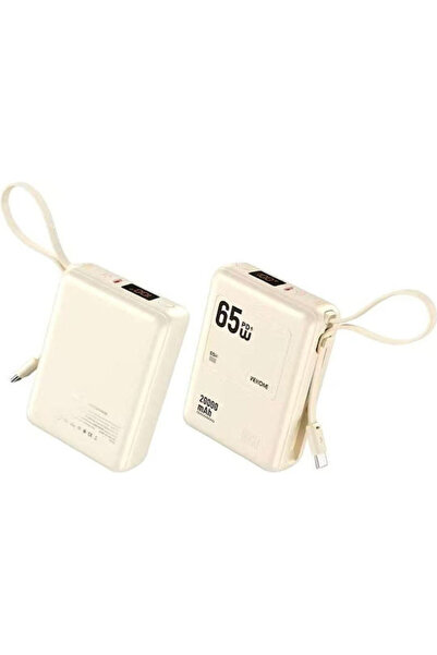 WK WP-117 Power Bank 20000mAh 65W με Θύρα USB-C Power Delivery Λευκό