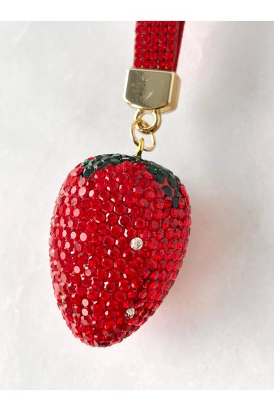 Kumru Studio Stoned Strawberry Bag Charm & Keychain