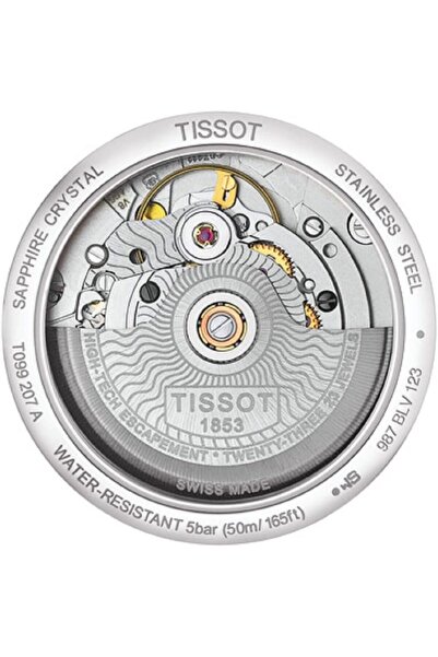 TISSOT ساعة تشيمين ديس توريلز باورماتيك 80 ليدي 316L أوتوماتيكية، رمادية