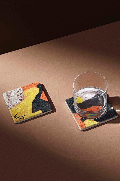 Paşabahçe Coasters from Füreya, Set of 2, Tableware Accessory