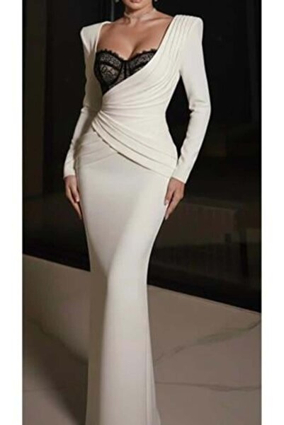 Mazon Fashion Evening dress with lace inserts