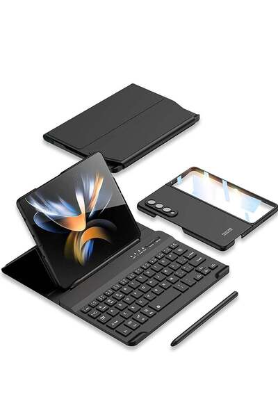 ELTRAZONE Samsung Galaxy Z Fold 4 Case, Screen Protector Keyboard Leather Cas...