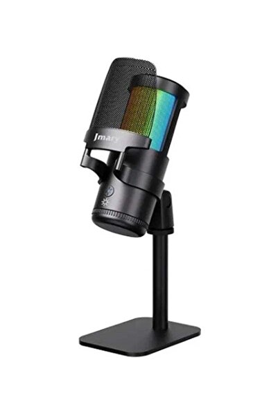 Jmary ميكروفون مكتبي USB بدون تأخير MC-PW13 مع إضاءة RGB - ميكروفون مكثف سهل ...