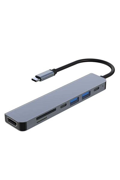 Earldom W18 Type C Hub with 3 USB Ports, HDMI Output, 3D/TF Card Reader - USB...
