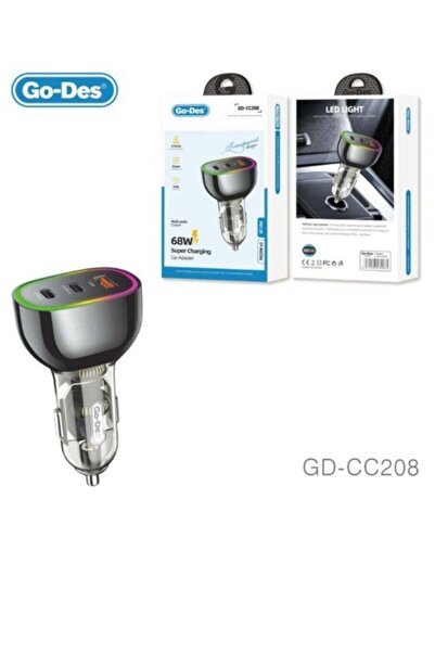 ELTRAZONE GD-CC208 68W Super Charging Car Adapter – Fast and Efficient Vehicl...