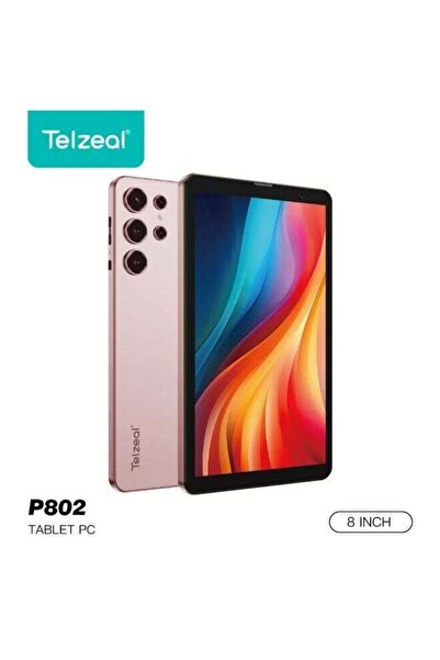 TELZEAL جهاز لوحي P802 بشاشة 8 بوصات يعمل بنظام أندرويد 15، ذاكرة وصول عشوائي...