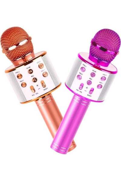 ELTRAZONE 2-Pack Kids Karaoke Microphones: Portable Bluetooth Singing Toys in...