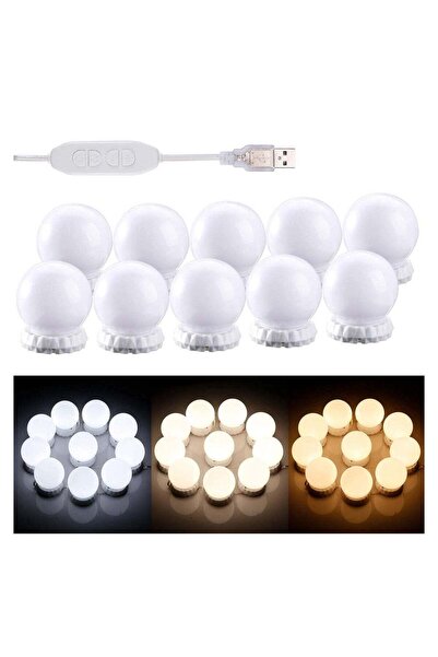 Generic Hollywood Style LED Vanity Mirror Lights Kit, 10 Dimmable Bulbs, 3 Co...