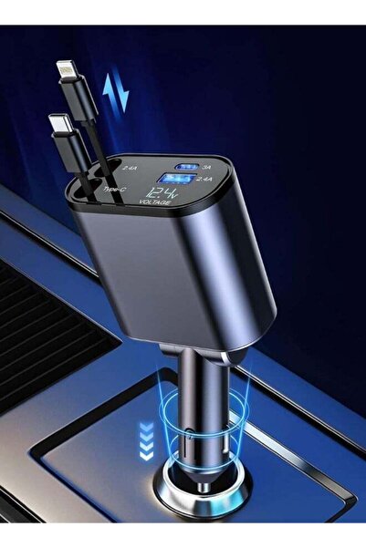 ELTRAZONE Car Charger Fast Charging Cables (800mm) and 2 USB Ports Charger Ad...