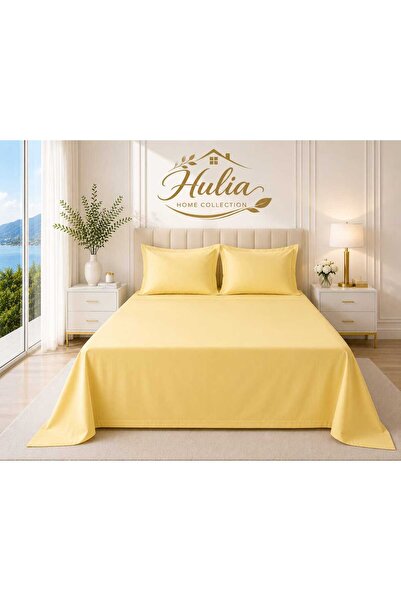 hulia home Ranforce Non-Elastic Sheet Set Double Size Raw Cotton Pillowcase I...