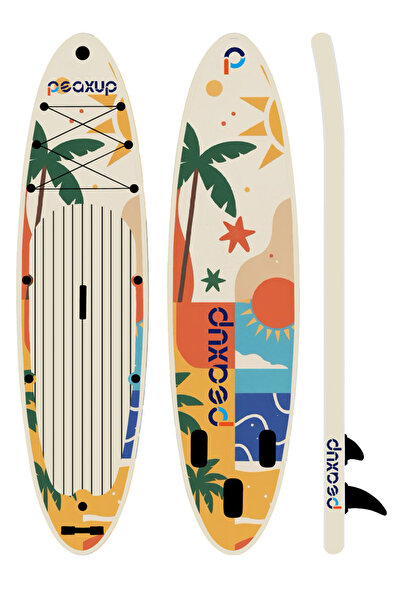PEAXUP Tropical Paradise Şişme Stand Up Paddle Board (SUP) Seti - 335x84x15cm...