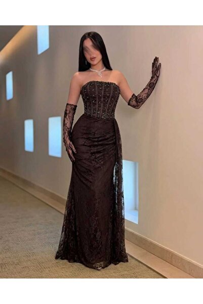 MNCENTER Lace Evening Dress