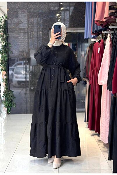 Moda Fatma pamuklu keten elbise