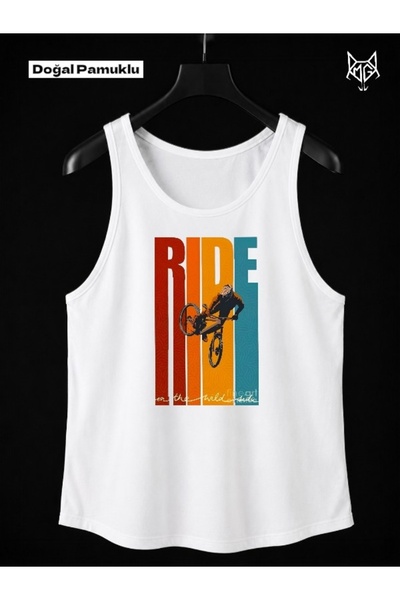 MUTLUGYM Fitness Gym Tank Top Sporcu Atleti Ince Askılı (RİDE)