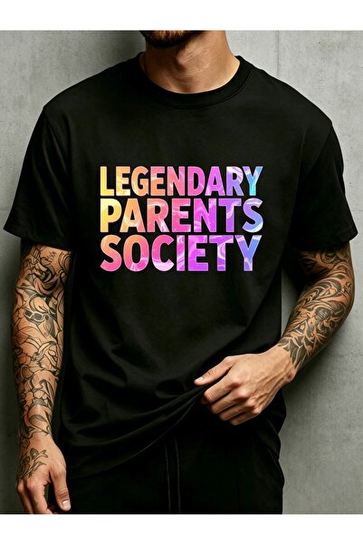 BASEPULSE تي شيرت رجالي بتصميم جرافيك من Legendary Parents Society، برقبة دائ...