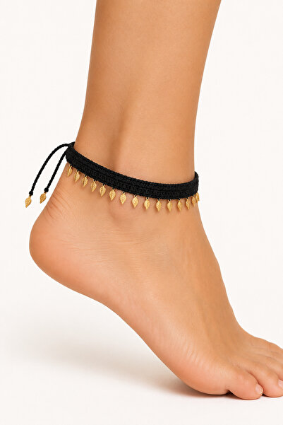 NEHOLİA Beaded Anklet Hand Knitted Adjustable Bohemian Summer Foot Jewelry