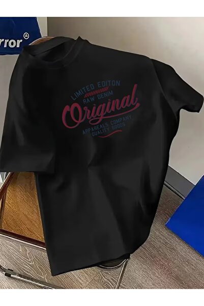 AEMİ Unisex Original Printed Oversize Crew Neck T-Shirt