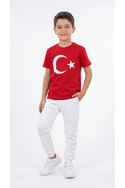 Mışıl Kids Moon Star Printed Boys' T-Shirt T-Shirt