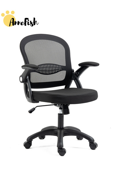 AnneFish Comfortable Office Chair Ergonomic Low Back Mesh Chair with Flip Up ...