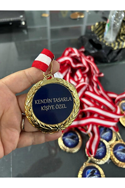 Dijital Hayat Kendin Tasarla Kişiye Özel Madalya Gold 1 Adet