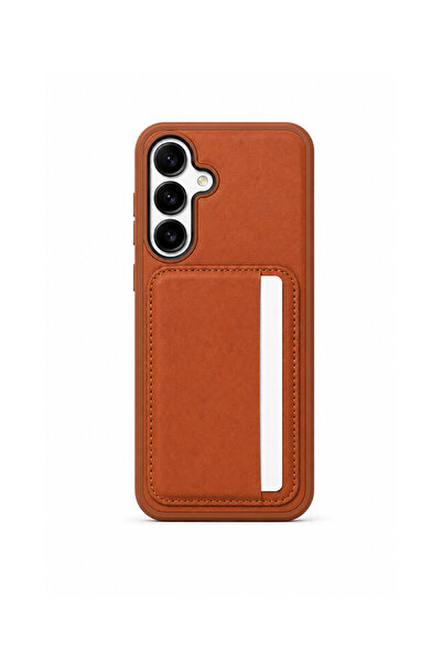 Mopal Cardx Samsung S25 Uyumlu Kendiliğinden Vegan Deri Kartlıklı Kamera Koru...