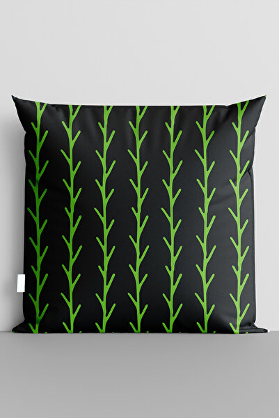 TicaretJet غطاء وسادة مطبوع رقميًا على الوجهين من Green Branches - 7109