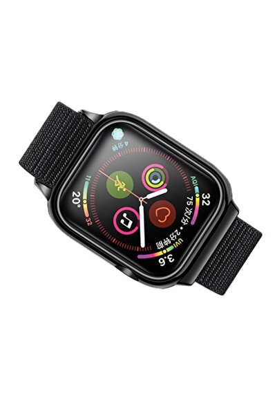 Usams Curea din nailon pentru Apple Watch 44mm Seria 4/5/6 - Negru