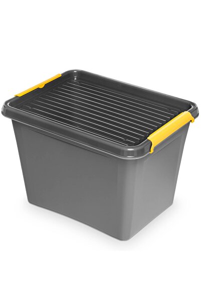 EDANTI Cutie de depozitare din plastic cu capac pentru garaj, depozit, subsol...