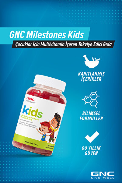GNC Milestones Kids Multivitamin 120 Çiğnenebilir Form