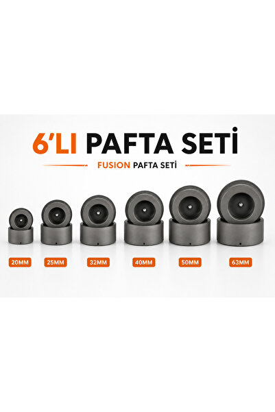Fusion 6'LI PAFTA SETİ 20-25-32-40-50-63 MM PPRC BORU KAYNAK MAKİNESİ UYUMLU