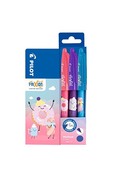 Pilot Set de role de cerneală Frixion Ball Fancy de 0.7 mm, 3 bucăți, roz, al...