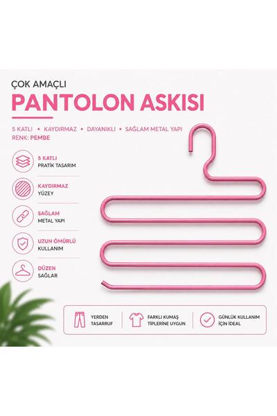 Ende Steel Çoklu Pantolon Askısı